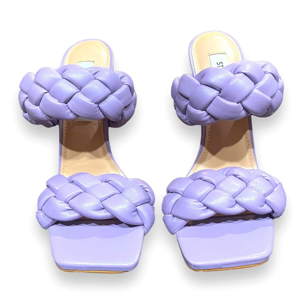 NWOT Steve Madden Purple Braided Sandals - Picture 2 of 4